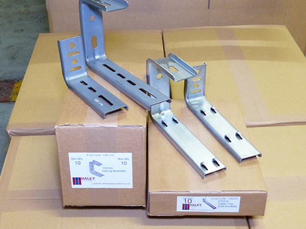 Cable tray suspension bracket packaging.
